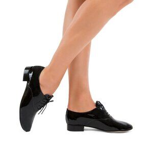 Repetto Zizi Oxford Black Patent Shoes Size 40 / US9 New In Box